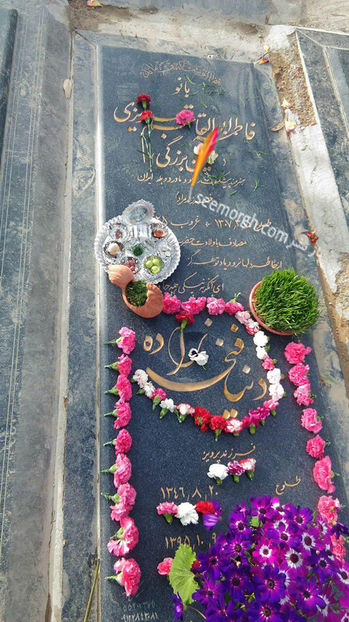 آرامگاه دنیا فنی زاده در اسفند 95 آرامگاه دنیا فنی زاده در اسفند 95