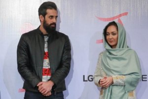 علی دایی و سعید معروف در کنار نیکی کریمی در اکران فیلم آذر! عکس