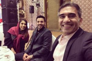 احمد عابدزاده به همراه دخترش نگار و دامادش! عکس