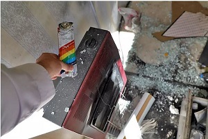 مرگ دلخراش کودک سبزواری براثر انفجار اسپری رنگ 