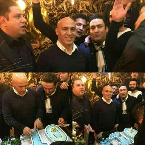 جشن تولد منصوریان در کنار دوستانش