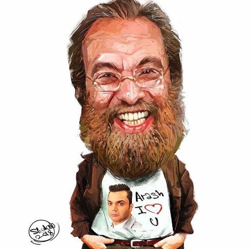 کاریکاتور مسعود فراستی لادن طباطبایی,مسعود فراستی,کاریکاتور مسعود فراستی,برنامه من و شما