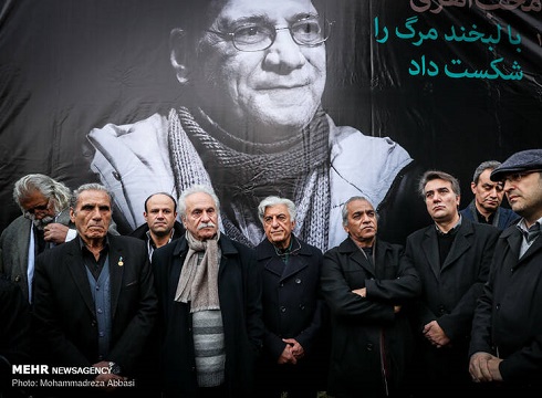تشییع حسین محب اهری,هنرمندان در مراسم تشییع,حسین محب اهری,درگذشت حسین محب اهری,عکس بازیگران در مراسم تشییع