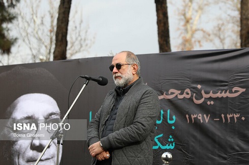 تشییع حسین محب اهری,هنرمندان در مراسم تشییع,حسین محب اهری,درگذشت حسین محب اهری,عکس بازیگران در مراسم تشییع