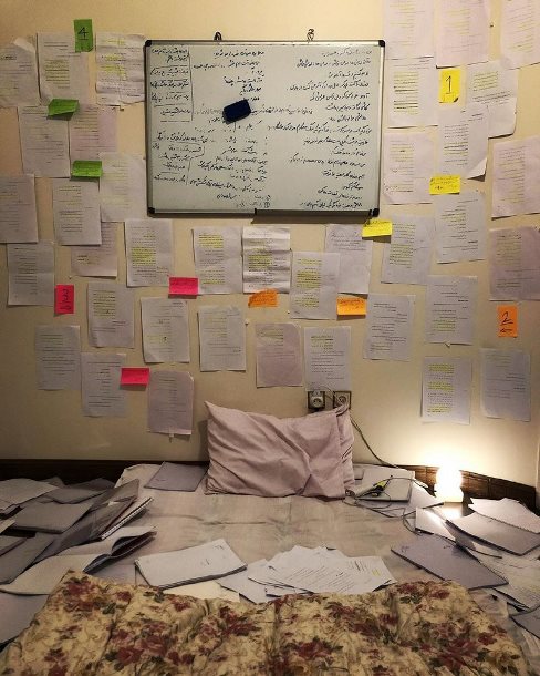اتاق تمرین ساعد سهیلی بازیگر «نهنگ آبی» ساعد سهیلی,نهنگ آبی,گلوریا هاردی