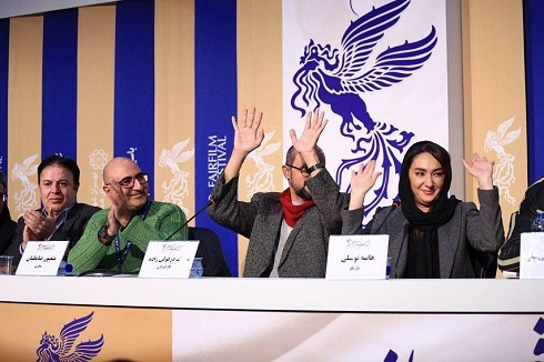 نشست خبری فیلم «بیصدا حلزون» در جشنواره فجر 98 هانیه توسلی در جشنواره فجر,هانیه توسلی در بی صدا حلزون,فیلمی برای ناشنوایان,جشنواره فجر98