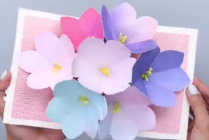 کارت تبریک سه بعدی برای هدیه دادن درست کنید + فیلم آموزشی