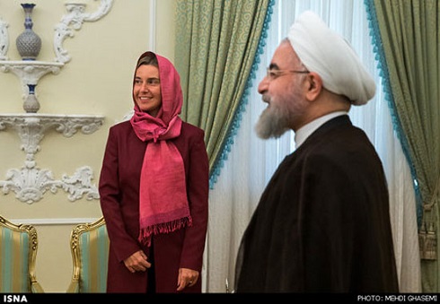 دیدار موگرینی با حسن روحانی