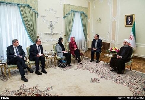 دیدار موگرینی با حسن روحانی