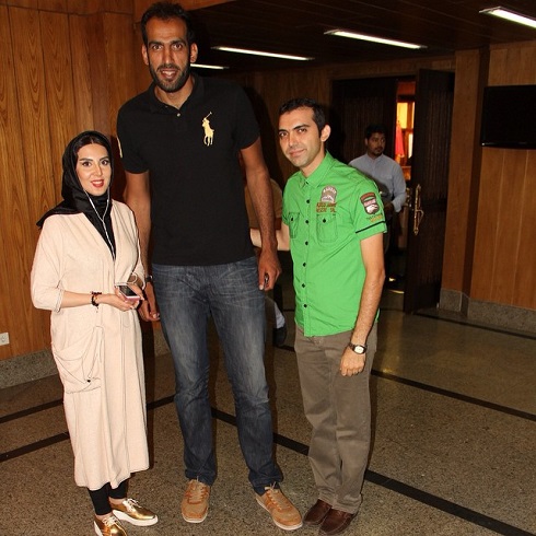 حامد حدادی در کنار لیلا بلوکات