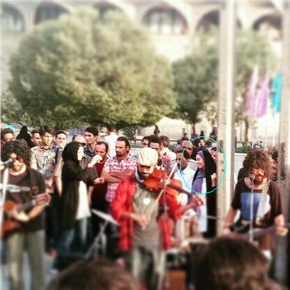 آزاده نامداری در پشت صحنه فیلم "نسیم"
