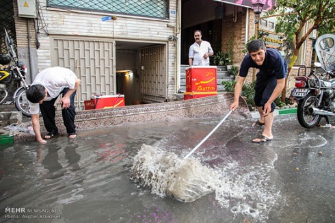 بارش شدید باران در تهران