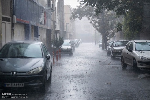 بارش شدید باران در تهران