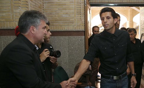 طالب لو در مراسم ترحیم هادی نوروزی