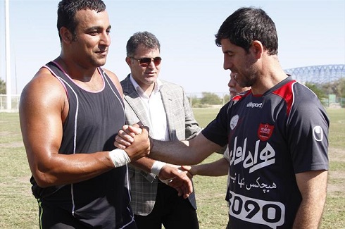 عکس تمرین پرسپولیسی‌ها با احسان حدادی