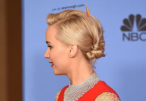 مدل موی جنیفر لارنس Jennifer Lawrence در گلدن گلوب 2016