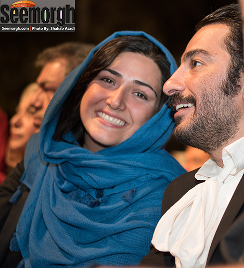 نوید محمدزاده و چهره خندان باران کوثری در جشن خانه سینما