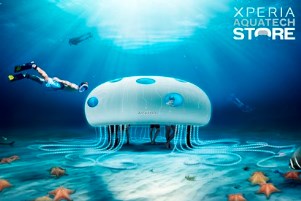 Sony Mobile از طراحی فروشگاه Xperia Aquatech رونمایی می‌کند